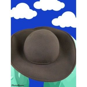 Womens Hat Brown Floppy Sun John Frederics Charmer 6.5" Diameter Felt Wire Rim